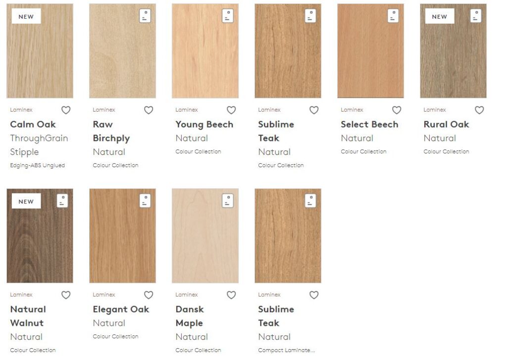 Carrington Dining Laminate Top Colours