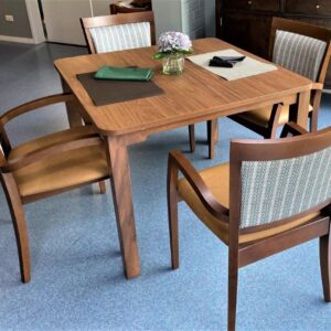 Carrington Dining Table Florentine Walnut 3 with Martina Chairs