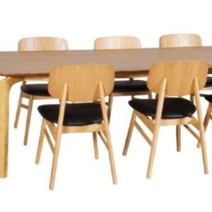 Nordic 2400x1000 Table Natural 8xZurich 2 Norway PU Black Copy edited