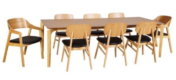 Nordic 2400x1000 Table Natural 8xZurich 2 Norway PU Black Copy edited