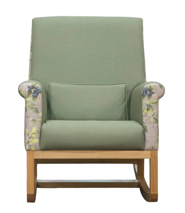 Wentworth Care Rocking Chair Eucalyptus Bud Stone Tessuto Zucchini 1