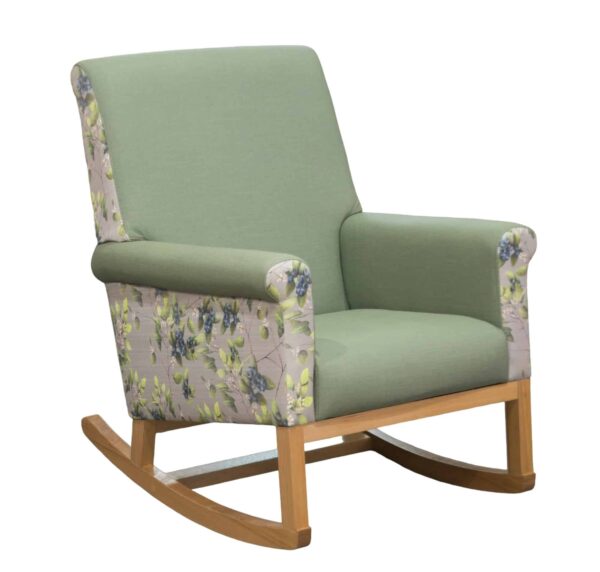 Wentworth Care Rocking Chair Eucalyptus Bud Stone Tessuto Zucchini 8