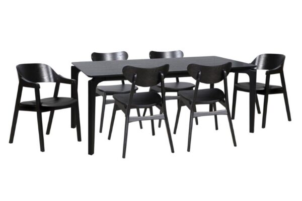 Nordic 1800x900 Table Black 4xFinland Veneer Black 2xNorway PU Black