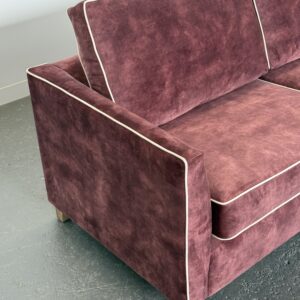 Quinn 3 Seater Lexie Oxblood with Lovely Almond Piping (1)