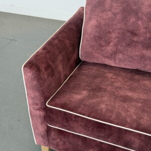 Quinn 3 Seater Lexie Oxblood with Lovely Almond Piping (5)
