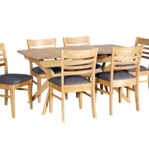 York 1600 EXT Table Natural 6xJasper Fabric Truffle