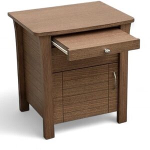 linear small bedside table 1 drawer 1 door tray australian made 3