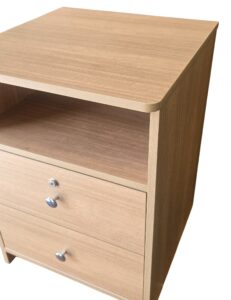 Carla Bedside Rounded Top and Knobs