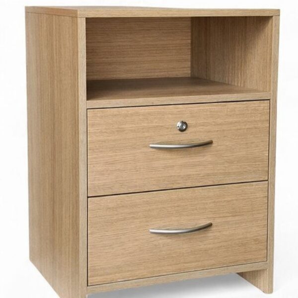 Carla Laminate 2 Drawer Bedside Table