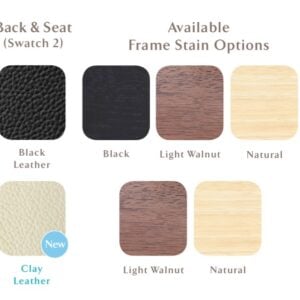 Juno Chair Stain and Fabric colours 1