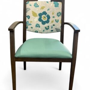 Lenny timber look Aluminium Chair Walnut front