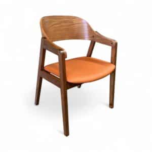 Norlane Chair Light Walnut with Cognac seat 2