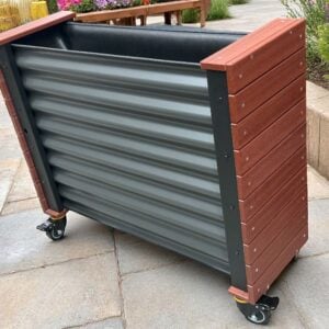 mobile planter box in courtyard 4