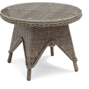 rosebud wicker table nut brown