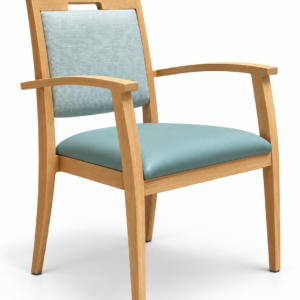 Lenny Aluminium Dining Chair with arms Oak