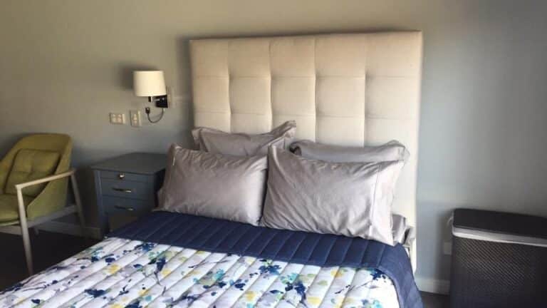 Classical No Buttons Milla Salt Double with Urban Modern Bedside Oyster Bar