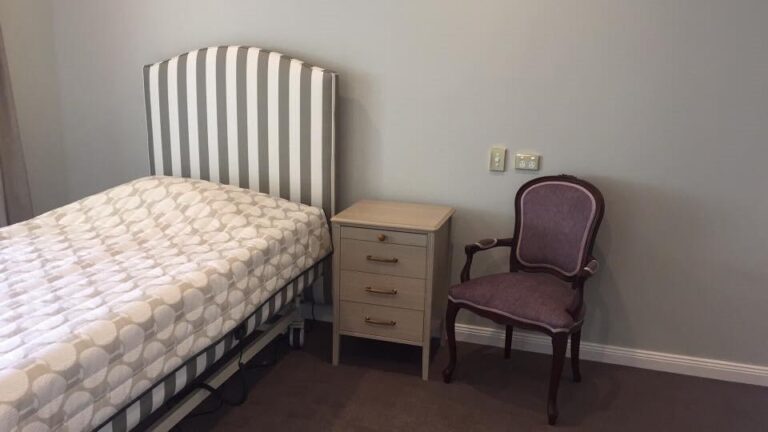 Ivy King Single Bedhead Sixty MPC Stone with Trad2 Bedside and Winston Chair Satsuma Aubergine Copy