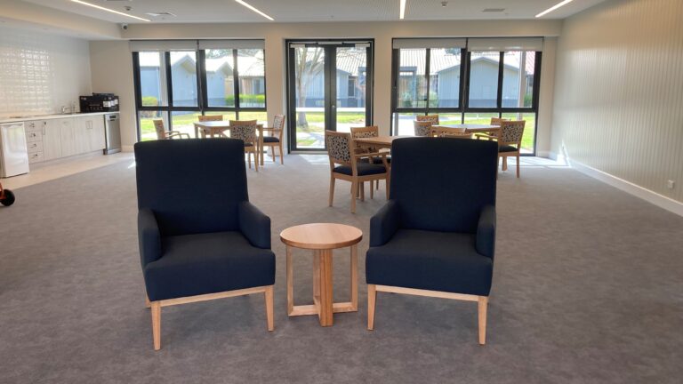 Large Aster Chairs Navy with Carrington and Marta in background2 scaled