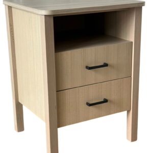 Soma two drawer bedside table Avignon walnut Photoroom (1)