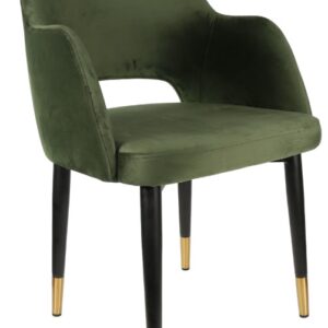Sorbet Chair Metal Legs Avocado Velvet