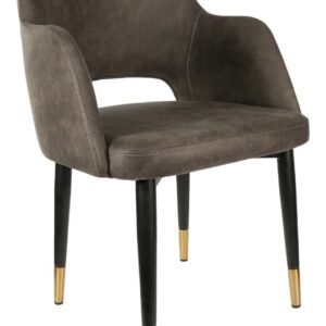 Sorbet Chair Metal Legs Charcoal Fabric