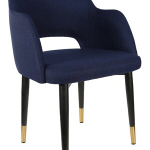 Sorbet Chair Metal Legs Navy Fabric