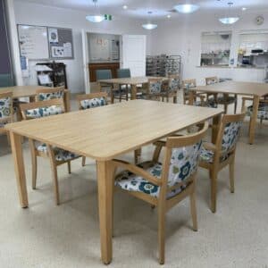 Yarrawonga Health Provence Marta Chairs Java Teal Elegant Oak tables 17