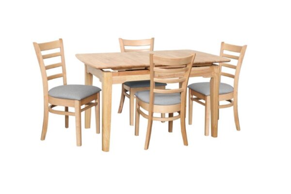 Ascot 1300 EXT Table Natural 4xMustang Fabric Mushroom - Copy