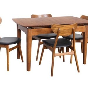 Ascot 1300 EXT Table Teak 4xFinland PU Black - Copy - Copy