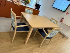 Doutta Gala Yarraville aluminium chairs Euro Beech table