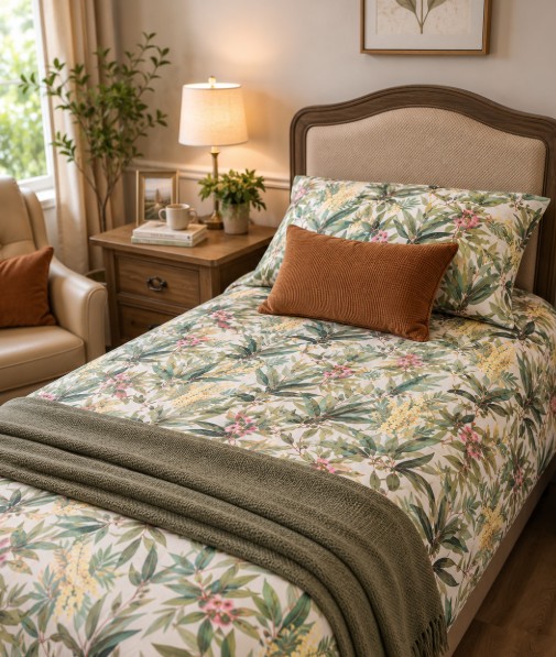 Gumleaf Gallery Sunrise on bed