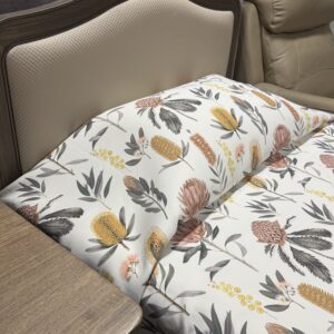 King Single Bedspread Native Notes Ecru on Span (1)