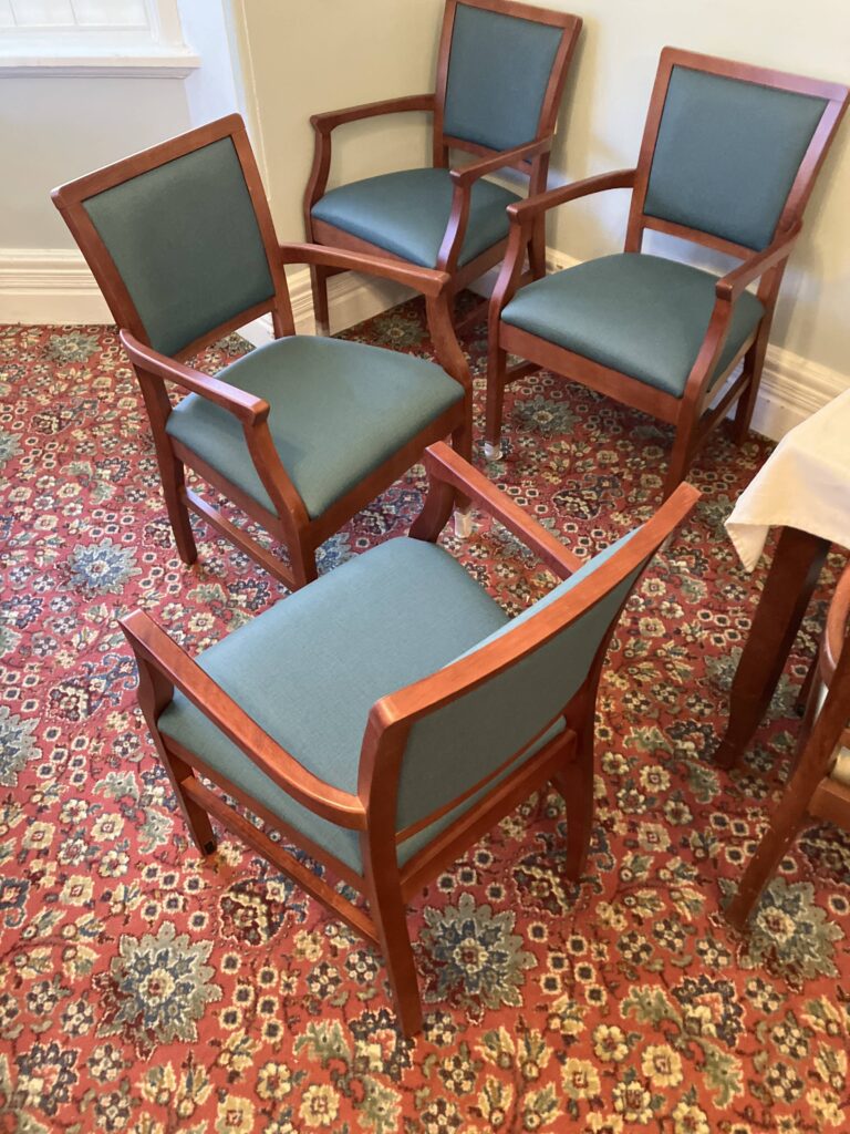 Twilight Glengarry Stephanie chairs with castors