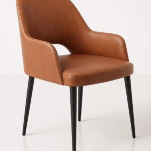 New Orleans Bourbon Armchair with Round Black Legs