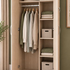 fairhaven 2 drawer robe open shelving one side.png